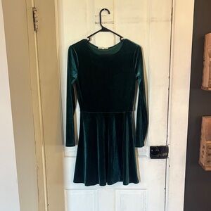 Copper Key Dark Green Velvet Dress